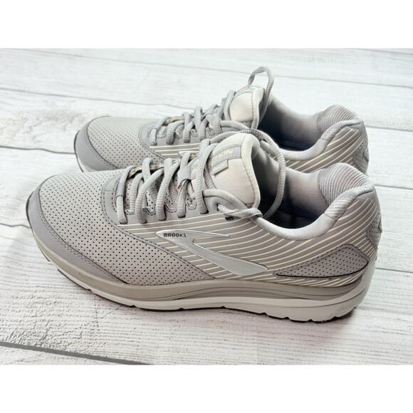Brooks Women’s Addiction Walker Shoes Gray Leather Walking Sneakers Size 8.5 - Picture 2 of 11
